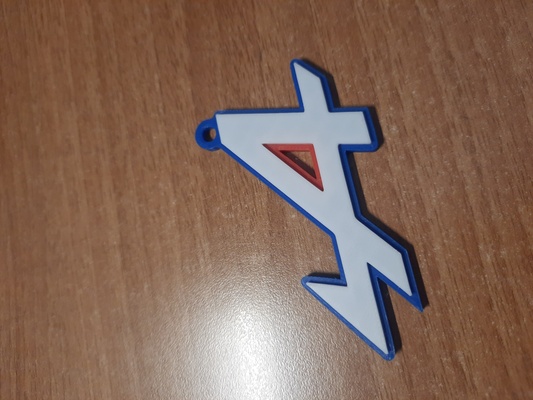 alpin logo schlüsselbund by luke leek 98 kunst zeichen logos weiß wagen rot blau rennen formula1 f1 frankreich schlüsselanhänger ocon gasly 3d print model - Mito3D