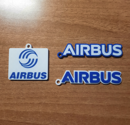 airbus logo keychain by luke-leek-98 art signs & logos white blue airplane keychains airplanes europe a320 a380 a350 a330 aircraft 3d print model - Mito3D