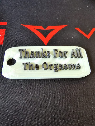 thanks orgasms keychain by fabriziocreations fashion jewelry key chain accessory door funny couple love keychainaccesory keyring keyrings rings 3d print model - Mito3D