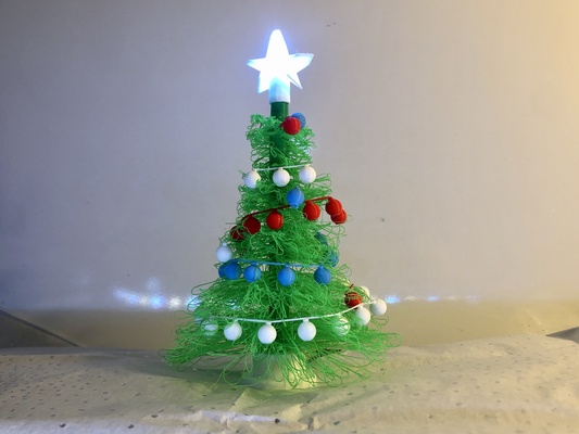 mini led christmas tree ornament 3d-printable by s3d manufacturing llc household decor maker 3d arduino holidays ender3pro 3d print model - Mito3D