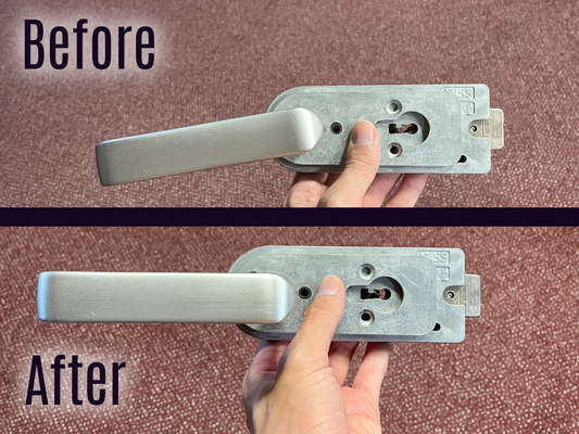 wobbly door handle fix by mistaprinta hobby & diy replacement tpu doorhandle replacementpart replacementparts 3d print model - Mito3D