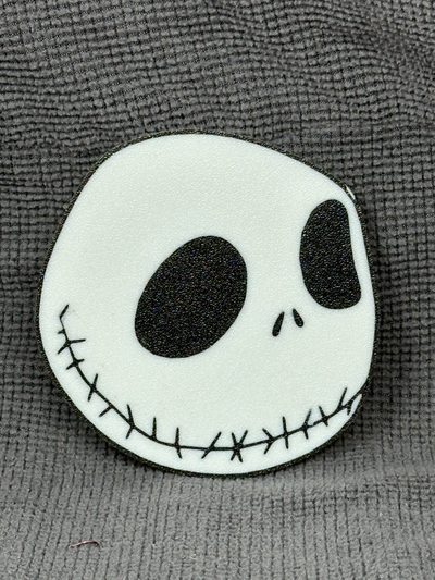 jack skellington face coffee coaster by hlrcreations household decor nightmare christmas halloween pop water p1p p1s x1c 3d print model - Mito3D