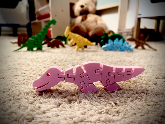 articulado flexi mosasaurus agitarse dinosaurio by impresión juguetes juegos articulación flexible articular dinosaurios modelo animales articulados flexirex figura articulada flexibles lindo isladinosaurio 3d print model - Mito3D
