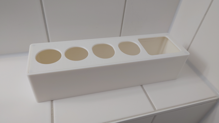 baño organizador by sk oficina herramientas organizadores cepillo dientes pasta dental 3d print model - Mito3D