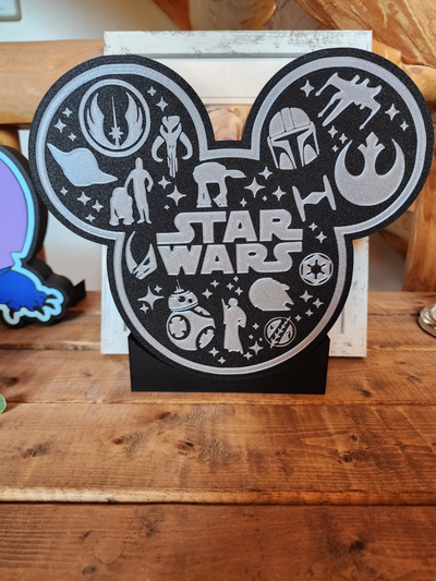 star wars light box by picture it household decor lamp 3d print model - Mito3D