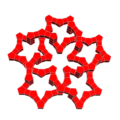 pentaciclico nodo 5 by geometria strutturale formazione scolastica matematica stelo modello geometrico poliedri 3d print model - Mito3D