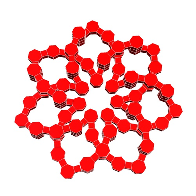 heptacíclico nudo 3 by geometría estructural educación matemáticas poliedros vástago 3d print model - Mito3D