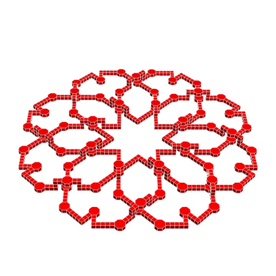 16 geçit düğüm 1 by yapısal geometri eğitim matematik çokyüzlü kök 3d print model - Mito3D