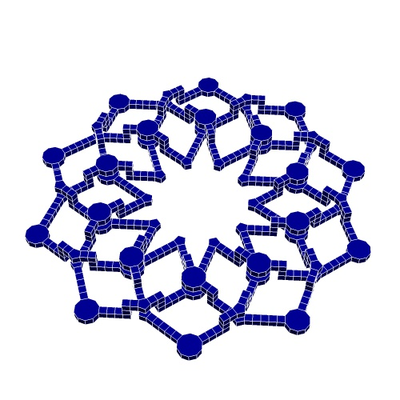 20 attraversamento nodo 1 by geometria strutturale formazione scolastica matematica poliedri stelo 3d print model - Mito3D