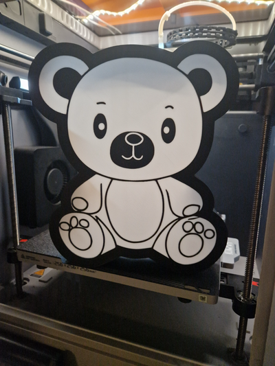 panda ligero caja by 3dgifts be arte señales logos 3d print model - Mito3D