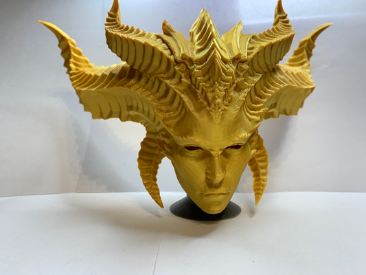 diablo iv lilith head stand remixed by sweb3791 toys & games characters blizzard hell demon horn evil 3d print model - Mito3D