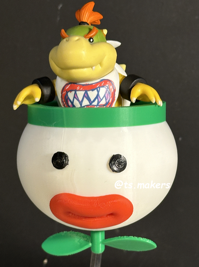 modular koopa clown car by tsmakers toys & games nintendo toy bowser jr accessory multi color larry morton ludwig wendy iggy roy koopalings custom action figures 3d print model - Mito3D
