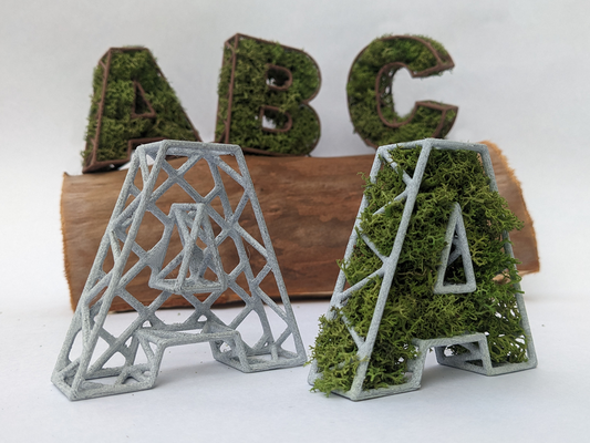 moss letters names by layermodels art models decoration deco wall logo sign plant message diy letter wallmount green signs home alphabet plants crafts text grass slogan pla 3d print model - Mito3D