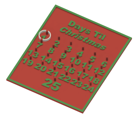 weihnachten countdown by ty6411 kunst modelle mauer montieren kalender 3d print model - Mito3D