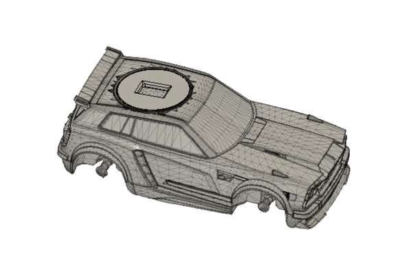 fennec car hollow by miscprinter household decor rocket league 3d print model - Mito3D