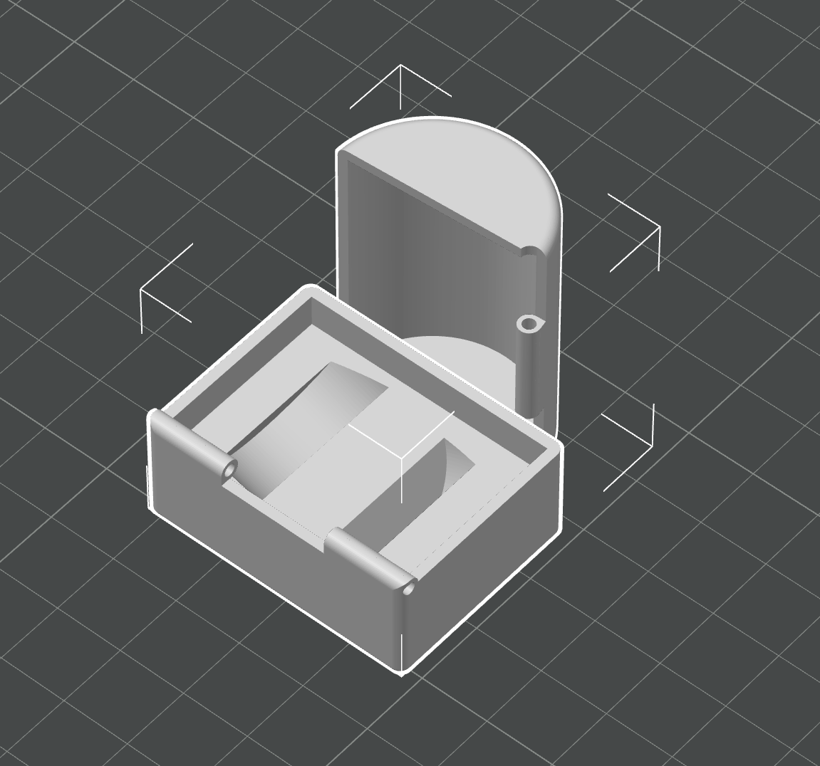 caja boda anillos bisagra 1 75mm filamento trozo compartido by 3djupp moda joyería joya anillo oro plata lujo bodas 3D print model - Mito3D