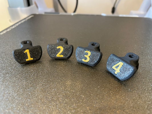 bambu lab ams numbered 1 to 4 ptfe load buttons - hydra mod remixed by guyh77 3d printer accessories bambulab loadbuttons amsbuttons 3d print model - Mito3D