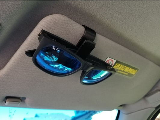 sunglasses car sun visor clip by vertical displacement tools organizers sunglass holder 3d print model - Mito3D