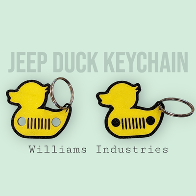 jeep duck keychain by williams industries art 2d key chain edc ducked car 3d print model - Mito3D