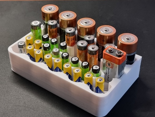 aa aaa typ 9v batterie titulaire soutien organisateur ikea skadis by au3d outils organisateurs support 9vbattery type batteries 3d print model - Mito3D