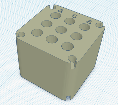 mmss 1x1 module - nozzle holder remixed by kylecasey4 tools organizers organizer 3d print model - Mito3D