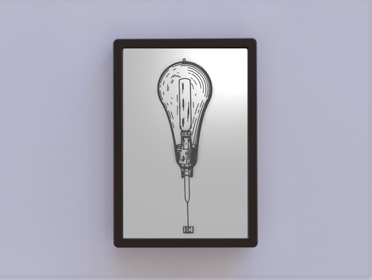 edison ligero bulbo patentar arte by conocido molinos 2d 3d print model - Mito3D