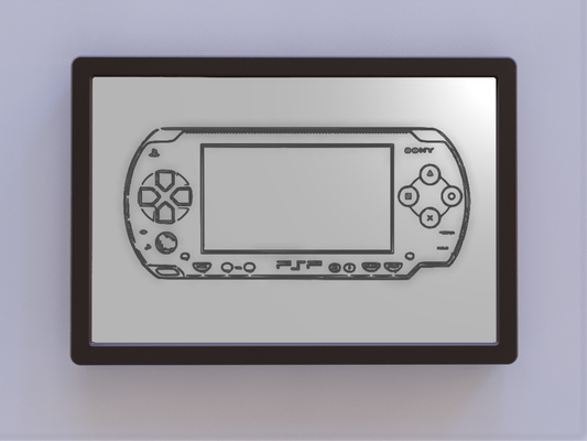 sony psp art by ken moulins 2d sonypsp 3d print model - Mito3D