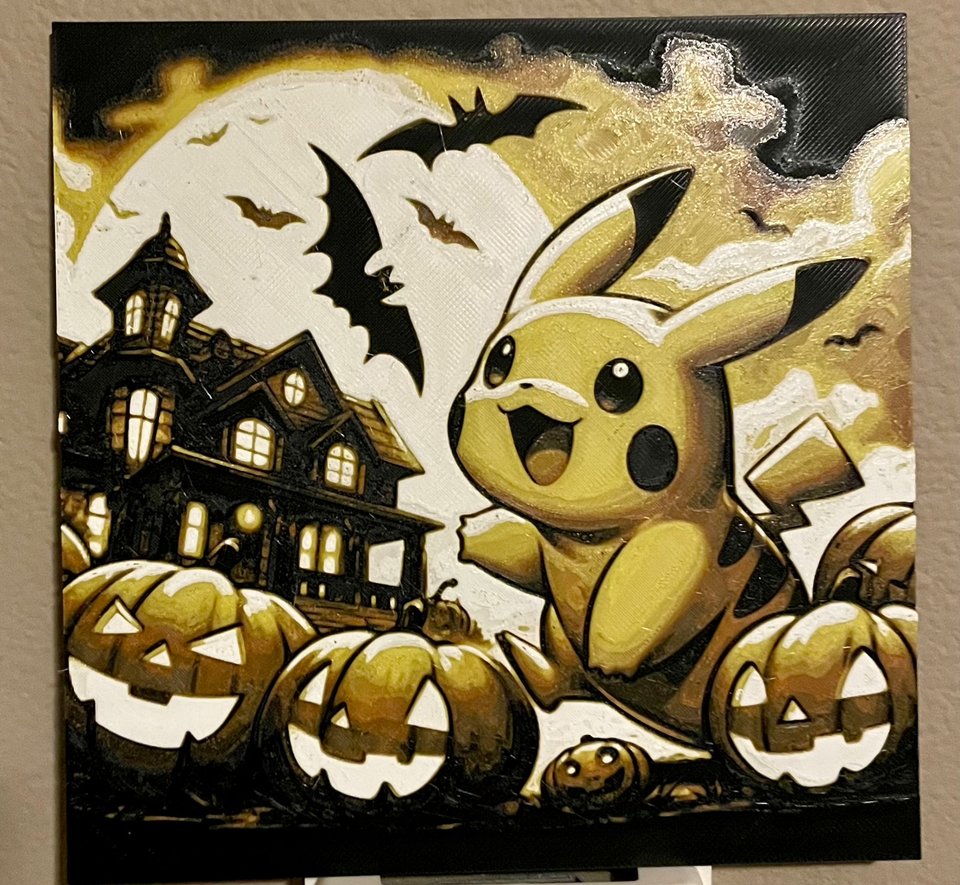 pikachu halloween hutschmiede 4 farbe filament malerei by swiger3d kunst 2d pokémon multi drucken farbton schmiede abonnieren 2023 villa verfolgt gruslig 3D print model - Mito3D