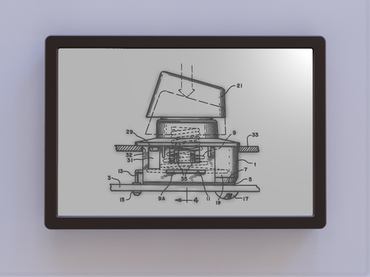key switch patent art by ken mills 2d keyboard wallart keyboardswitches 3d print model - Mito3D