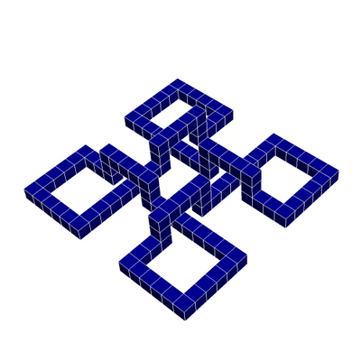 tetrasiklik episikloid 1 by yapısal geometri eğitim matematik çokyüzlü kök 3d print model - Mito3D