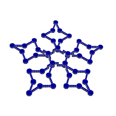 pentacíclico epicicloide 2 by geometría estructural educación matemáticas poliedros vástago 3d print model - Mito3D