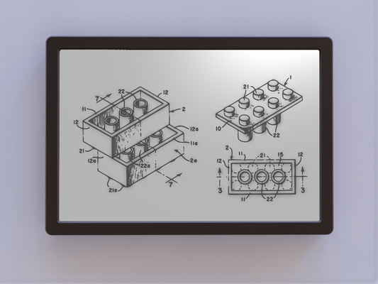 brick patent art by ken mills 2d 3d print model - Mito3D