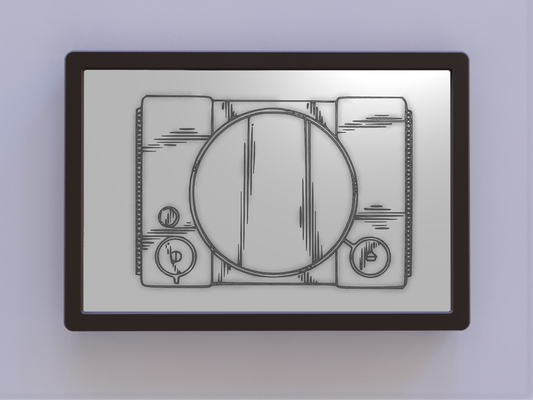 stazione gioco brevetto arte by ken mulini 2d sony muraria playstation 3d print model - Mito3D