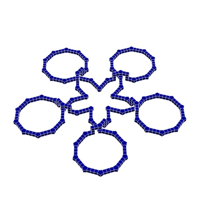 pentacyclique épicycloïde 5 by géométrie structurelle éducation mathématiques math tige 3d print model - Mito3D