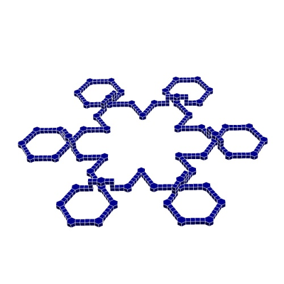 hexacyclique épicycloïde 1 by géométrie structurelle éducation mathématiques polyèdres math tige 3d print model - Mito3D