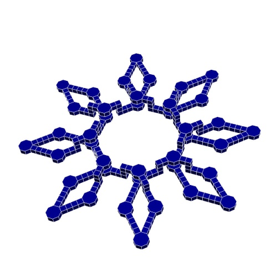 octacyclique épicycloïde 1 by géométrie structurelle éducation mathématiques polyèdres math tige 3d print model - Mito3D
