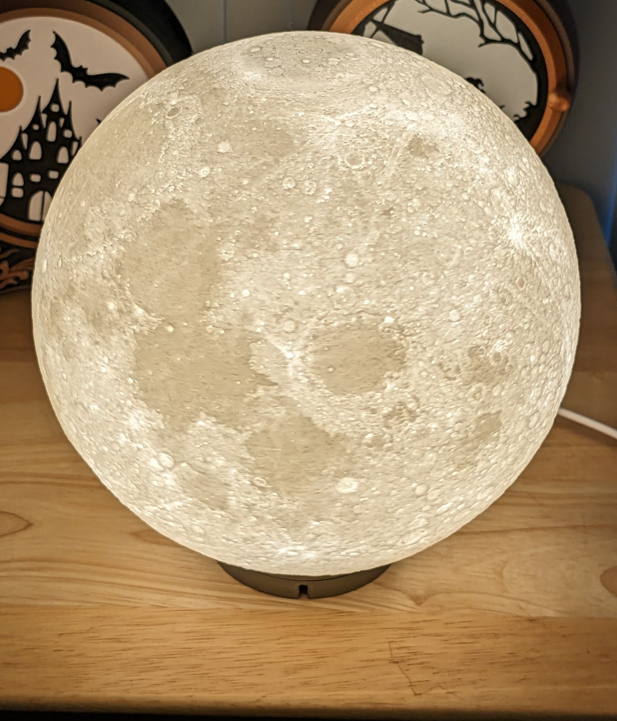 lua globo conduziu luminária 001 by tbone 427120 casa decoração lâmpada led abajur litofano kit sombra nasa astronomia 3D print model - Mito3D