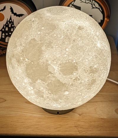 mond globus led lampe 001 by knochen 427120 haushalt dekor lampenschirm lithophan kit schatten nasa astronomie 3d print model - Mito3D