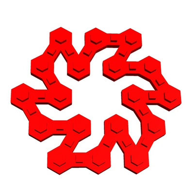 stelo mattone t64 6x18 4x18 r1 by geometria strutturale formazione scolastica matematica giocattolo costruzione 3d print model - Mito3D
