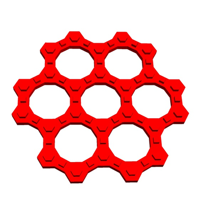 stelo mattone h64 6x24 4x24 1 by geometria strutturale formazione scolastica matematica tassellazione giocattolo 3d print model - Mito3D