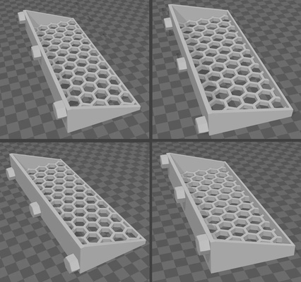 honeycomb screwdriver holder shelf remix hsw - multiple version remixed by bill fellner tools organizers 3d print model - Mito3D