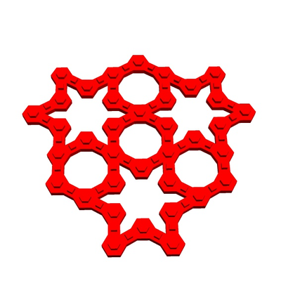 tige brique h64 6x42 4x42 2 by géométrie structurelle éducation mathématiques math construction tessellation jouet 3d print model - Mito3D