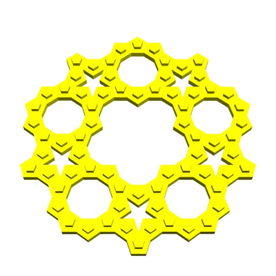 haste tijolo h5 5x70 1 by geometria estrutural educação matemática mosaico brinquedo 3d print model - Mito3D