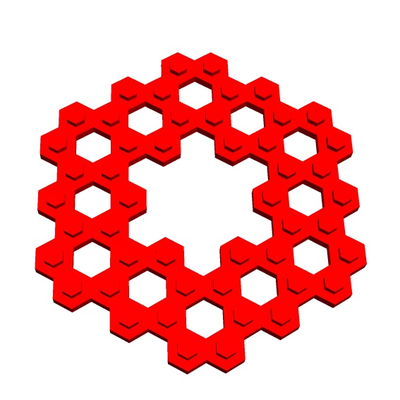 haste tijolo h6 6x48 1 by geometria estrutural educação matemática mosaico brinquedo 3d print model - Mito3D