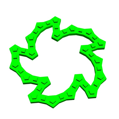 kök tuğla t54 5x20 4x20 r1 by yapısal geometri eğitim matematik brix oyuncak mozaikleme 3d print model - Mito3D