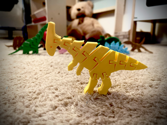 mafsallı esnek parasaurolophus kıpır dino by baskı oyuncaklar oyunlar dinozor eklemlenme eklemli dinos model hayvan flexirex şekil dinozorlar dinosaurio sevimli 3d print model - Mito3D