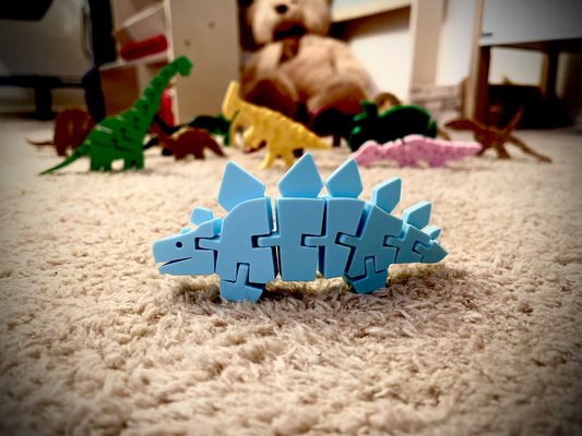 mafsallı esnek stegosaurus kıpır dino by baskı oyuncaklar oyunlar dinozor eklemlenme eklemli dinos ifade model hayvan flexirex şekil dinozorlar dinosaurio esneklikler sevimli adası 3d print model - Mito3D
