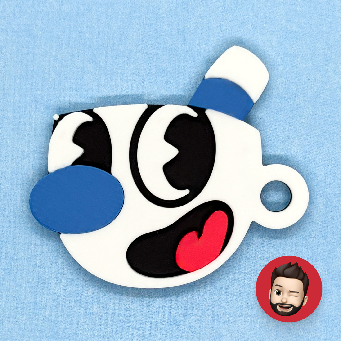 cuphead soyguncu anahtarlık by nicodeimos sanat madeni para rozetler anahtar zincir zincirler yüzük yüzükler anahtarlıklar karikatür video oyun oyunu kulak kulaklar küpe mıknatıs mıknatıslar 3D print model - Mito3D