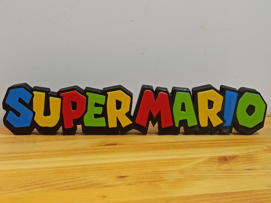 super mario singboard by eleazar 3dinplastic toys & games nintendo supermariobros mariobros 3d print model - Mito3D