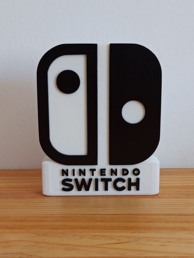 nintendo switch logo by eleazar 3dinplastic toys & games nintendoswitch 3d print model - Mito3D